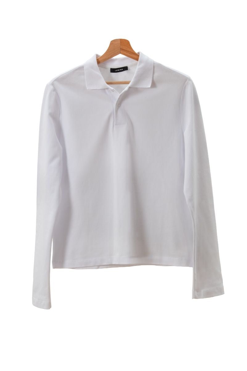 White Women’s Polo Shirt – 100% Cotton | Bonheursfashion